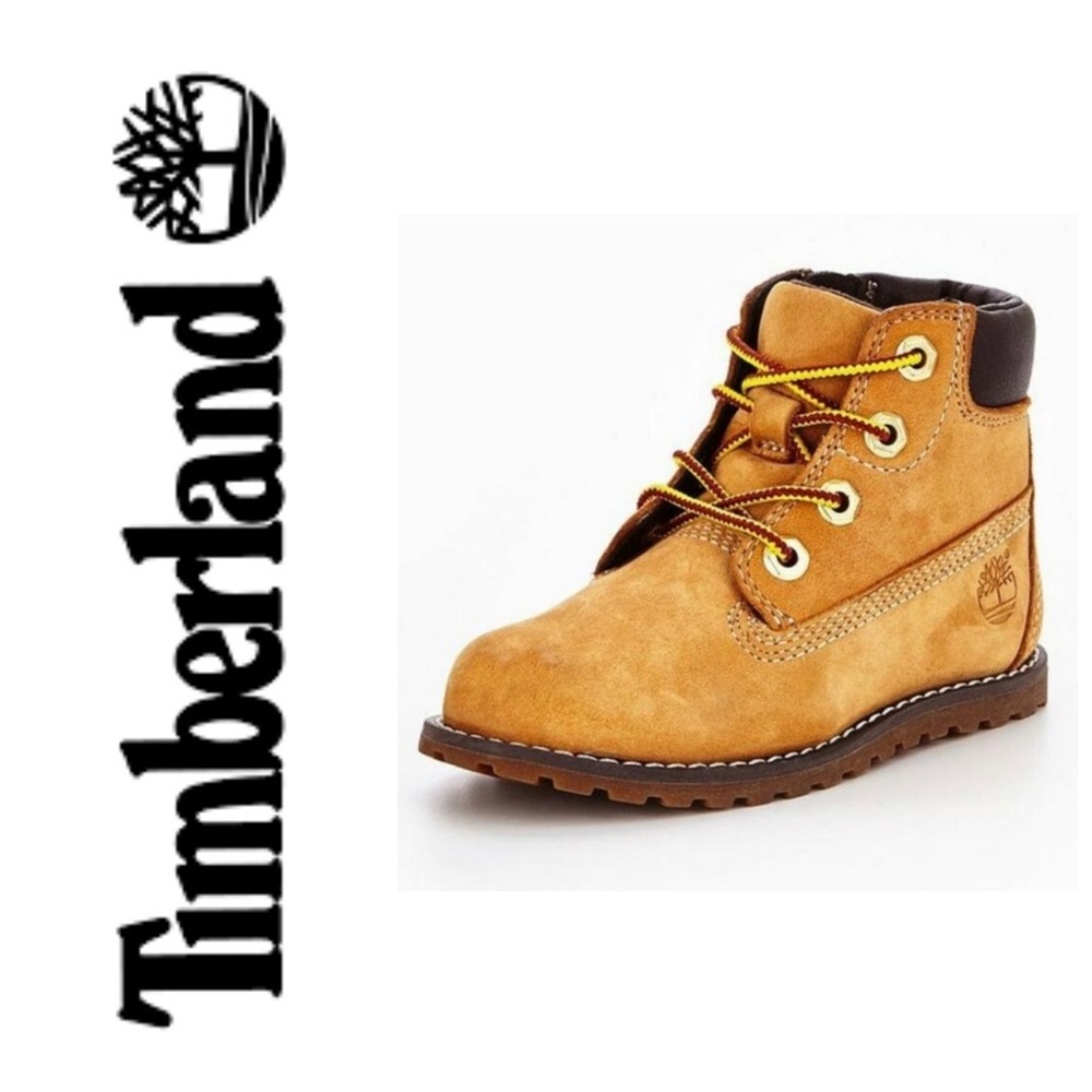 Timberland Toddler Kids' Pokey Pine 6 Inch Zipper Boots, wheat/yellow color
